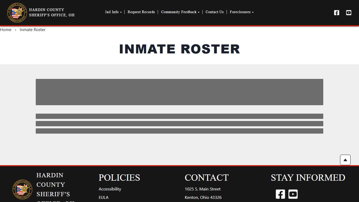 Inmate Roster | Hardin County Sheriff's Office (OH)